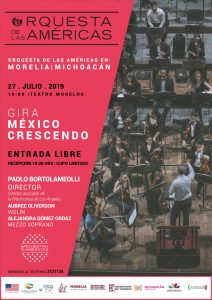 Invitación a la Orquesta de las Américas en Morelia